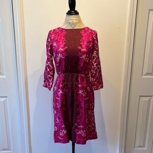 Pretty Boden Silk-blend Floral Dress